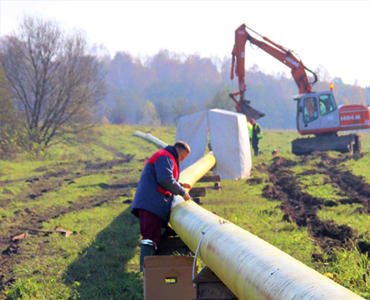 Construction of main gas pipeline Jurbarkas-Tauragė